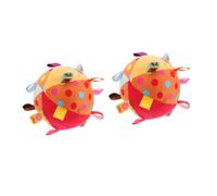Abaodam 2pièces Jouets Peluche Pour Bébés Balles Sensorielles Avec Clochettes Et Étiquettes Montessori Balles Tactiles Pour Décoration De Lit Voiture Peluches Douces Pour
