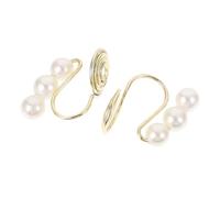 Abaodam 2pièces Lot De Boucles Oreilles Décoratives Clips Oreilles Perles Créatifs Bijoux Délicats