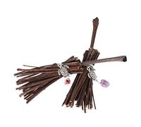 Abaodam 2Pièces Mini Balais Sorcières Décorations Halloween Accessoires Artisanat pour Fêtes Ornements à Balai Charme Unique