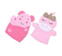 Abaodam 2pièces Moufles Exfoliantes à Motifs pour Garçon Fille et Tout-petits Lot pour Bain et Douche