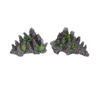 Abaodam 2pièces Ornement De Rocaille Résine Décor De Micro Paysage pour Aquarium Modèle De Rocaille De Simulation Décoration De Jardin Et Bonsaï