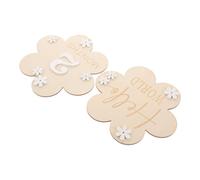 Abaodam 2pièces Panneau De Naissance Bois Panneau Floral Pour Avec Prénom Pour Étape Importante Décor Chambre