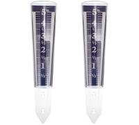 Abaodam 2pièces Pluviomètre Transparent De Jardin Outil De Mesure des Précipitations Reusable avec Tube pour Extérieur pour Collecte Eau De Pluie Et des Pluies