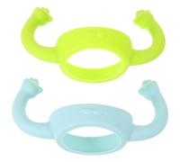 Abaodam 2pièces Poignée De Biberon Silicone Antidérapante Pour Garçon Fille Support Ergonomique Pour Biberon Apprentissage De Hydratation Vert Bleu