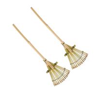 Abaodam 2pièces Râteau à Sable Bambou De Style Japonais Outil De Jardin Manuel pour Bac à Sable Et Bonsaï Petit Râteau De Jardin pour Massifs Décoratifs