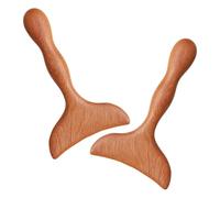 Abaodam 2pièces Santal Wood Gua Sha Massage Tool Facial Scraping Board Wooden Body Massager Portable Hand Massager Natural Wood Beauty Tool