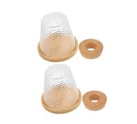 Abaodam 2pièces Station De Propagation De Plantes Verre Terrarium De Bureau avec Plateau Et Bouchon Liège Pot De Culture pour Plantes Intérieur Décoration De Table