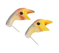 Abaodam 2pièces Statue Tête Hirondelle Mousse Décoration Rétro pour Intérieur Figurine Réaliste Tête Hirondelle Ornement de Bureau Unique Sculpture Micro-paysage