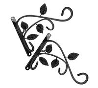 Abaodam 2pièces Support Mural Pour Pots Suspendus Crochet Robuste Noir Pour Balcon Et Jardin Pour Suspendre Plantes Lanternes Et Carillons Fixation Facile Et Stable