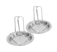 Abaodam 2pièces Supports à Poulet Acier Inoxydable pour Barbecue Et Gril De Rôtissage pour Poulet Accessoires De Cuisson Extérieure