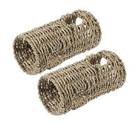 Abaodam 2pièces Tunnel Naturelle pour Hamster Jouet Tube Tissé pour Rongeurs Et Petits Animaux