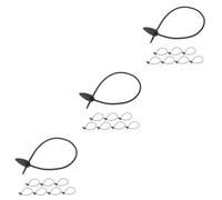 Abaodam 3 Ensembles Attaches Silicone De Jardin Liens Décoratifs Forme De Connecteurs Polyvalents pour Plantes Noir Faciles À Et Dénouer 8 Pièces * 3