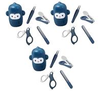 Abaodam 3 Ensembles ensemble de coupe-ongles ciseaux bebe limes a ongles bebe costume d' en âge ciseaux pour bébé kits d'ongles ciseaux pour enfants kit coupe-ongles bébé animaux
