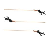 Abaodam 3 pièces Baguette Chat Plume Interactive pour Intérieur Jeu Stimulant et Lien Renforcé Entre Chat et Propriétaire