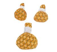 Abaodam 3 pièces Balles de Massage Thaïlandaises Chinoises Sacs Chauffants à Base de Plantes Médicinales Naturelles Soulagement Musculaire et Anti-stress Petite à Portable et Lisse