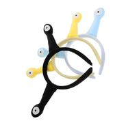 Abaodam 3 pièces Bandeau Escargot Pelucheux Accessoire Cheveux Amusant et Doux Serre-tête Animal Mignon pour Maquillage et Fêtes Halloween Couleurs Noir Jaune Bleu