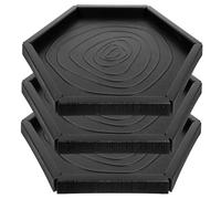 Abaodam 3 pièces Bol Alimentation Reptiles Hexagonal Plastique Résistant Antidérapant pour Tortues Eau et Nourriture Terrarium Accessoires Petits Animaux