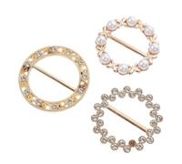 Abaodam 3 pièces Boucles Écharpe Ajustables Décoratives Pinces Foulard Délicates pour Femme Fermoirs Noeud Élégants pour Chemises Shirts