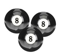 Abaodam 3 Pièces Boules De Billard Enfants Marbre des Balles Piscine Accessoires De Billard Boule D'entraînement Au Billard Boule De Billard Résistante à l'usure Résine Noir