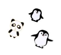 Abaodam 3 pièces Broche Couple Panda et Oiseau Marin Petite Broche Créative Accessoire Décoration Costume Cadeau Fête Banquet