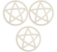 Abaodam 3 Pièces Décoration D'autel en Bois Pentagramme Unique pour Espace Personnel, Support Pratique pour Cristal, Ornement Mystique et Esthétique pour Cérémonie