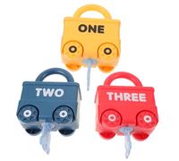 Abaodam 3 pièces Éducatif Serrure et Clés pour Garçon Fille Ans Jeu Apprentissage Montessori Sûr et Stimule la Réflexion Motricité Fine Couleur Aléatoire Couleur Aléatoire