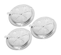 Abaodam 3 Pièces Grille de Ventilation Réglable en Acier Inoxydable | Déflecteur de Ventilation, Contrôle de Température ’air, Usage Polyvalent, Finition Argentée