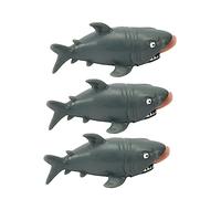 Abaodam 3 Pièces Jouets Créatifs de Requin Mangeur Hommes Toys de Farce Amusants pour Garçon Fille Accessoires de Fête Jouets de Simulation de Requin pour Détente et Amusement