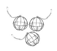 Abaodam 3 Pièces mangeoire à Foin Suspendue Boule d'alimentation pour Lapin Distributeur d'aliments pour Lapins Boules de Foin Boule de Foin Acier Inoxydable Silver