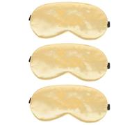 Abaodam 3 Pièces Masque de Sommeil Yeux en Soie Imitation Double Bande Élastique, Ajustable et Confortable, pour Hôtels et Trains, Ne Tombe Jamais du Visage