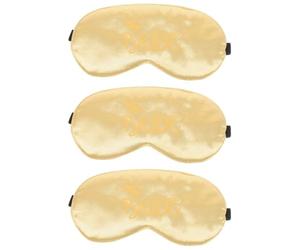 Abaodam 3 Pièces Masque de Sommeil Yeux en Soie Imitation Double Bande Élastique, Ajustable et Confortable, pour Hôtels et Trains, Ne Tombe Jamais du Visage