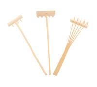 Abaodam 3 Pièces Mini Râteaux de Jardin Zen Bambou Naturel Accessoires Décoratifs Feng Shui pour Méditation pour Maison Bureau Spa Yoga