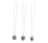 Abaodam 3 pièces Pendentifs Aromathérapie Inoxydable Diffuseurs Huile Essentielle Miniatures Bijoux Parfumés Mode Styles Assortis sans Chaîne Idée Cadeau pour Amis et Famille