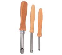 Abaodam 3 Pièces Perforatrice Circulaire avec Manche Bois en Acier | Découpe Ronde Précise, Alignement Facile, Réduit la Fatigue, pour Argile Autodurcissante et Polymère