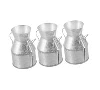 Abaodam 3 Pièces Pot de Fleurs Mini Seau Décoratif pour Plantes pour Balcon Jardin et Décoration Intérieure Accessoire Vintage pour Fleurs Fraîches et Artificielles