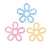 Abaodam 3 Pièces Renforceurs de Doigts Silicone Forme de Fleur Anneaux de Résistance pour Exercices de Force des Doigts et Poignée Adaptés Aux Musiciens Dactylographes et Athlètes
