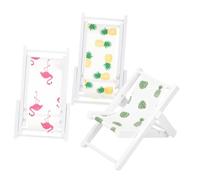 Abaodam 3 pièces Scale Folding Dollhouse Accessories with Flamingo Pineapple and Leaf Designs for Home Decoration