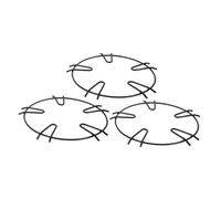 Abaodam 3 Pièces Support Pour Casserole De Lait Porte-oeufs à La Vapeur Grille De Mise En Conserve Panier Vapeur Rack D'oeufs Cuit à La Vapeur Support Suspendu De Cuisine Le Fer Black