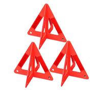Abaodam 3 pièces Triangle de Sécurité Réfléchissant Voiture Signalisation Urgence Pliable pour Coffre Visibilité Renforcée Nuit Conforme Inspection Annuelle Panneaux Routiers de Sécurité