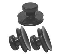 Abaodam 3 Pièces Ventouses en Caoutchouc Poignée Noire, pour Bol Chantant | Accessoire Pratique à Forte Adhérence, Installation Simple, pour Sound Bowl et Tibetan Singing Bowl