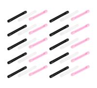 Abaodam 30 Paires D’Embouts de Branches pour Lunettes en Silicone Antidérapants Manchons Transparents Noirs et Roses Confortables et Résistants Accessoires pour Maintien Sécurisé au