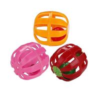 Abaodam 30 Pièces Balles Colorées Forme de Citrouille pour de Jouets à Cloche Amusants Stimulateurs de Jeu pour Animaux de Compagnie Couleurs Aléatoires Couleur Aléatoire