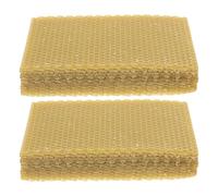 Abaodam 30 Pièces Lot Cire Abeille Naturelle pour Cadres de Ruche Plaques Alvéolées Respirantes et Durables pour Apiculture et Fabrication de Bougies
