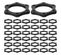 Abaodam 30 pièces Lot de Anneaux de Protection Micro Hexagonaux Antidérapants Noirs Bagues Anti-roulement et Anti-chute pour Microphone sans Fil Main Accessoires Studio Enregistrement