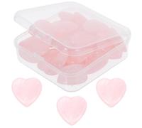 Abaodam 30 Pierres de Cristal Naturel de Cœur Polies 20 MM Lot de 30 Pièces Rose Mini Cristaux pour Création de Bijoux Perles Naturelles pour Bracelets et Décoration DIY