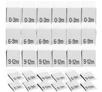 Abaodam 300 pièces Étiquettes Couture Garçon Fille Mois Mois pour Vêtements Étiquettes Mensuelles Durables pour Suivi Croissance et Organisation Vêtements Garçon Fille