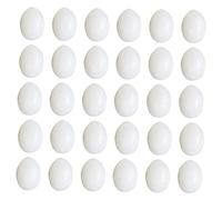 Abaodam 30pièces Simulacre De Pigeon en Plastique Solide Accessoires Élevage Réalistes pour Pigeons Œufs Factices Durables pour Gestion De Reproduction Et Décoration De Pâques