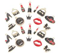 Abaodam 36 Pendentifs DIY Maquillage en Alliage pour Fabrication de Bijoux, Breloques, Assortiment 18 Styles Mixtes 27 Mm, Accessoires Création Bracelet et Collier, pour Plusieurs styles