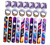 Abaodam 36 pièces Bracelets Slap Garçon Fille PVC Espace Accessoires de Fête Anniversaire Mixte Jouets Créatifs et Confortables pour Poignets Garçon Fille