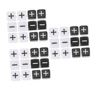 Abaodam 36 Pièces De Jeu Jouet Dés De Plateau De Jeu Dés À Six Faces Moins Plus De Coin Rond Jouet en Acrylique De pour Enfants Grand De Moins Plus Signe